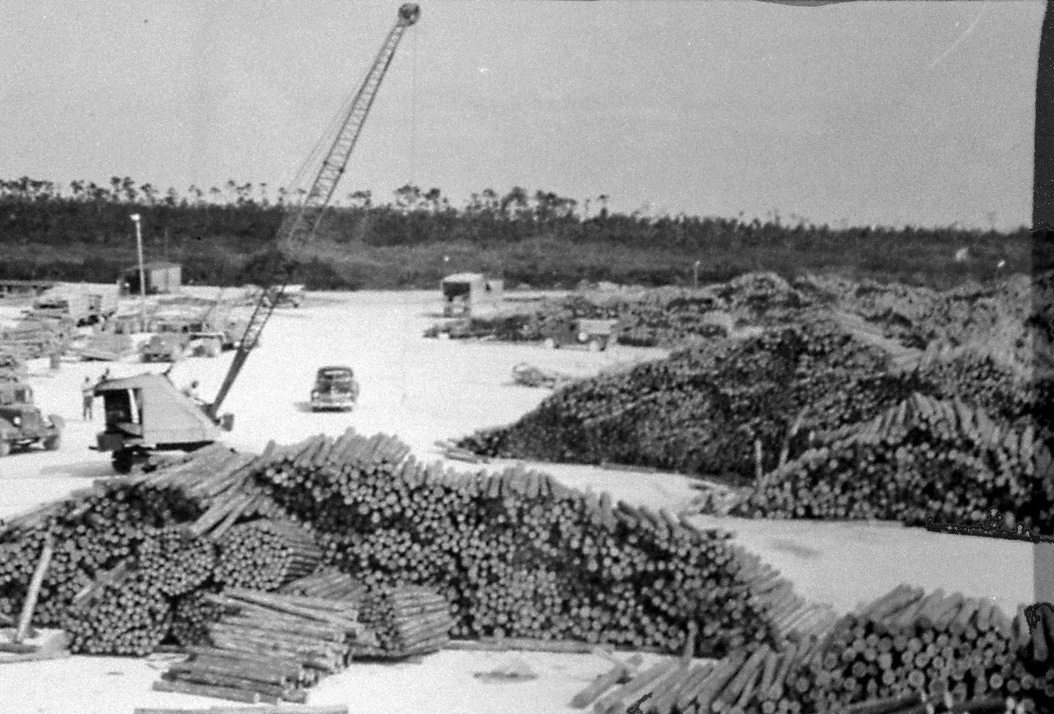Pine Ridge lumber stockpiles